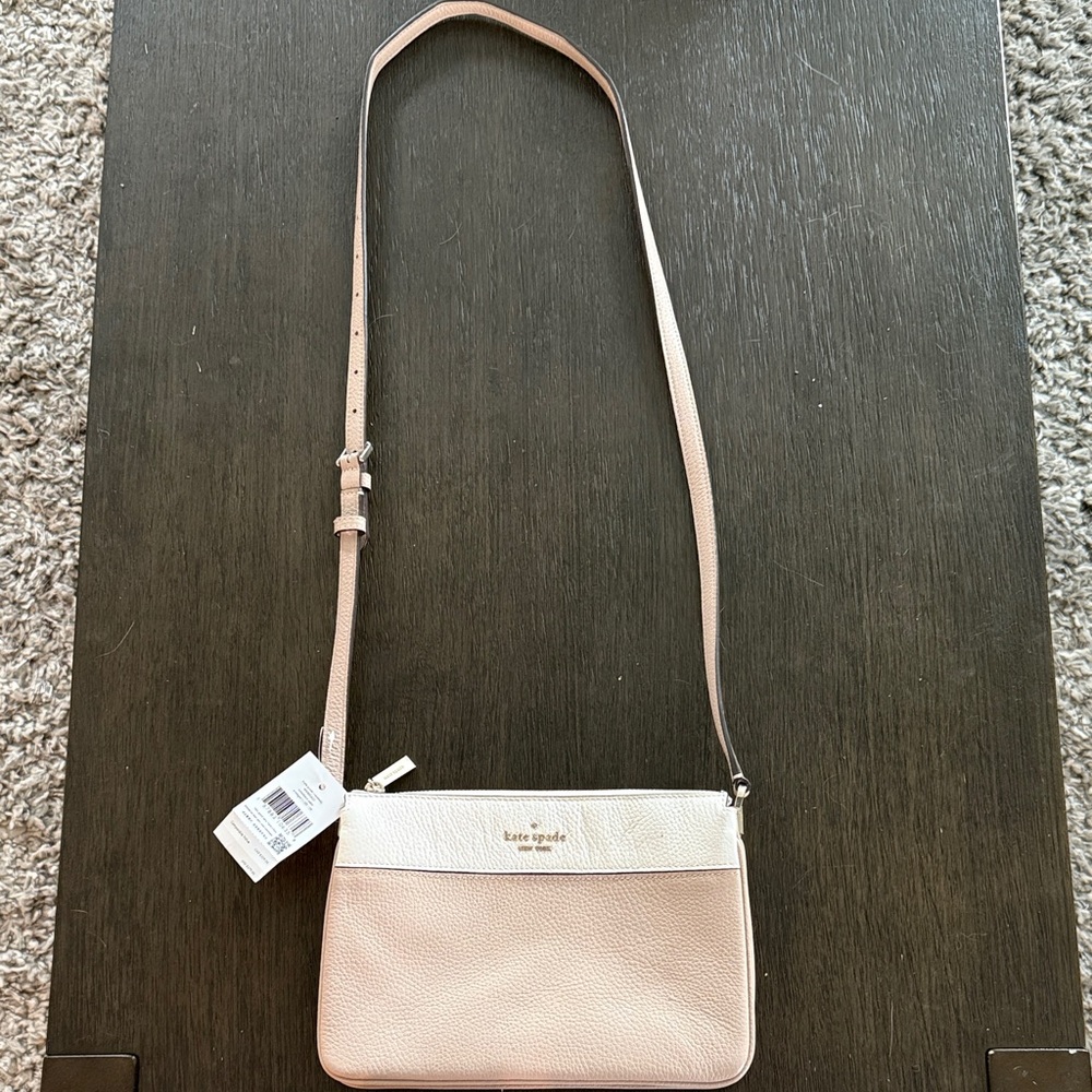 NWT Kate Spade Triple Gusset Crossbody Bag Colorblock Pebble